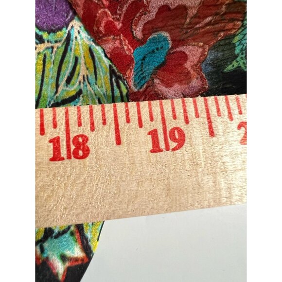 FIGUE Solana maxi silk floral designer dress XS chiffon sleeves beaded resort - Picture 14 of 15